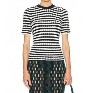 NEW ZANKOV elodie top in black/ivory multi